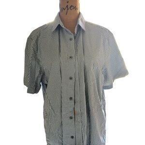UNTUCKit Blue Gingham Short Sleeve Button-Down Shirt